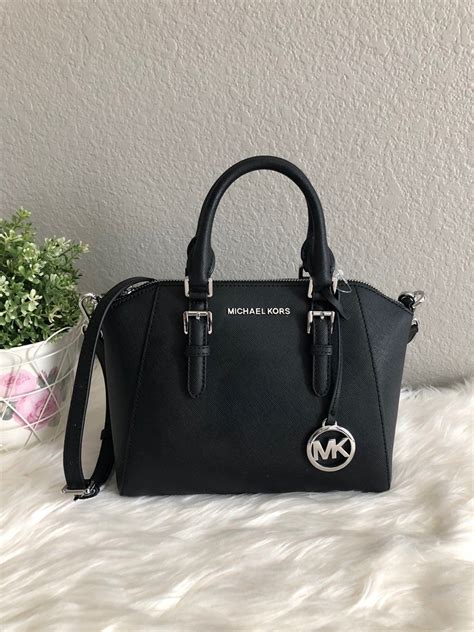 Michael Kors Ciara MD Messenger Leather Satchel Bag 